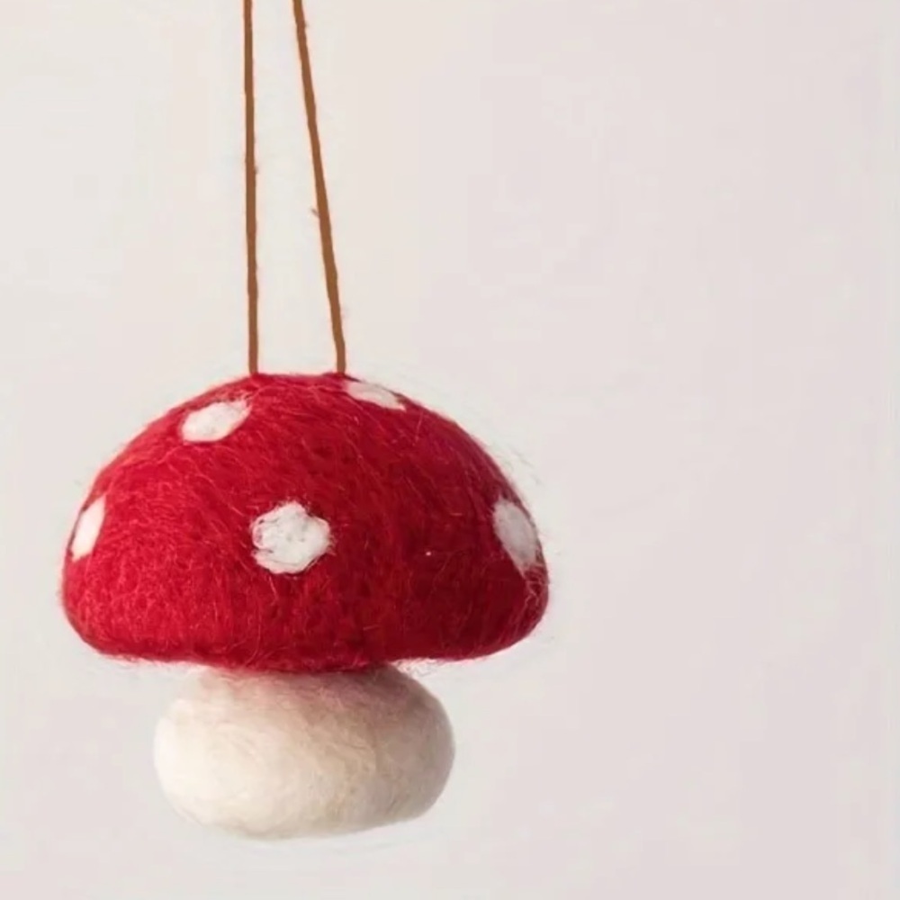 Felt Toadstool Ornament, New